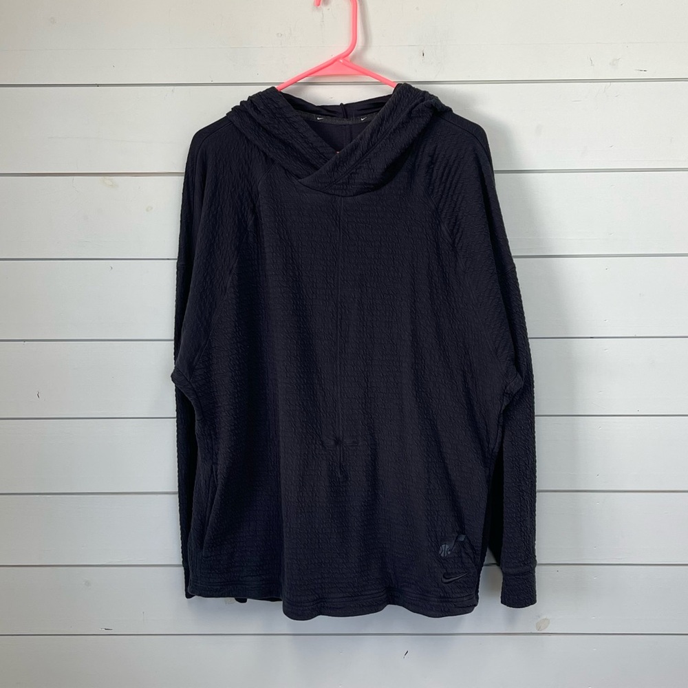 Nike Yoga black Hooded Long Sleeve lightweight sweatshirt women’s size XL